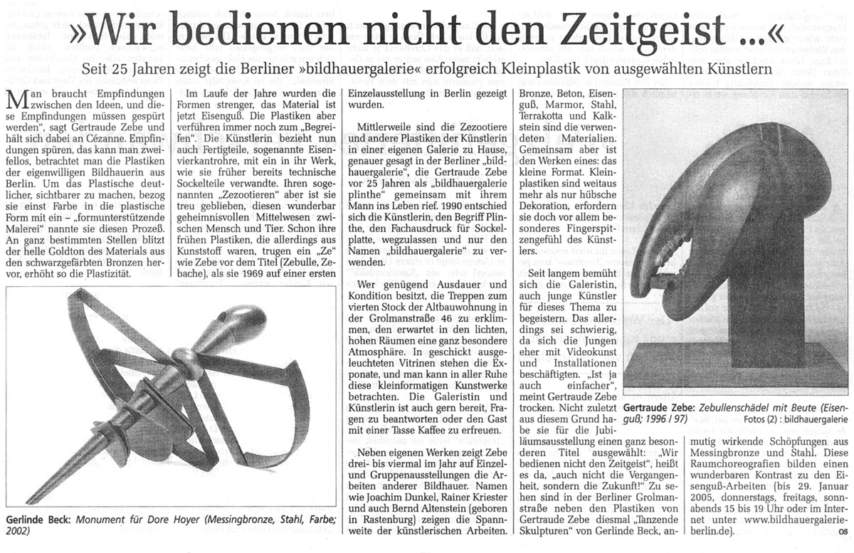 wir bedienen nicht den zeitgeist